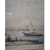 Gravure "Vue de Genève" par LEVEQUE.  sur Moinat SA  - Antiquités décoration -  Gravures, Lithos