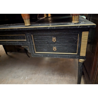  Bureau style Louis XVI noir avec sur  Moinat SA  - Antiquités décoration