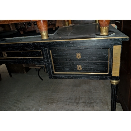  Bureau style Louis XVI noir avec sur  Moinat SA  - Antiquités décoration