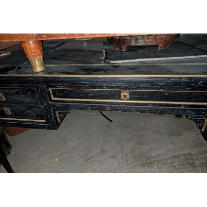  Bureau style Louis XVI noir avec sur  Moinat SA  - Antiquités décoration