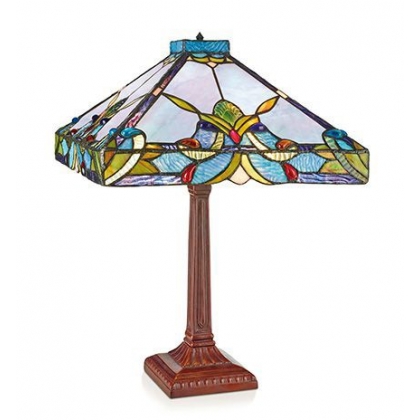 Lampe style Tiffany Carrée