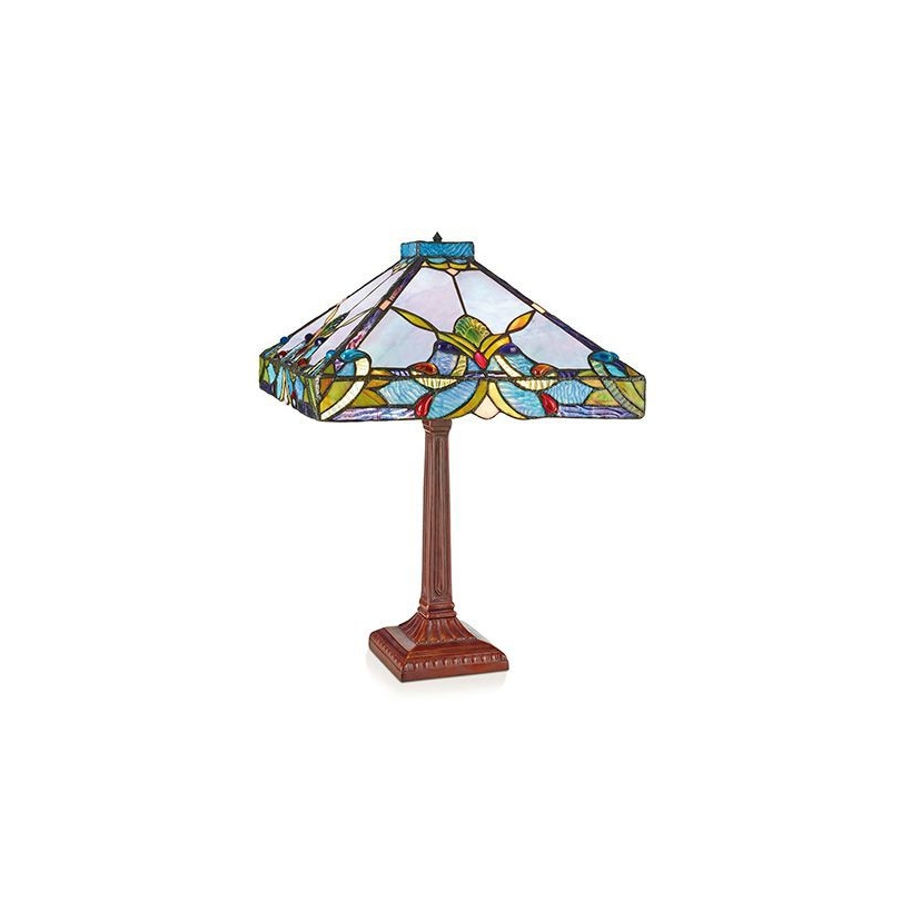 Lampe style Tiffany Carrée