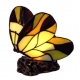 Lampe style Tiffany en forme de papillon, beige
