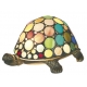 Lampe style Tiffany en forme de tortue, multicolor