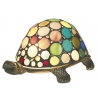 Lampe style Tiffany en forme de tortue, multicolor