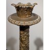 A pair of bronze candlesticks signed B. BOSCHETTI
