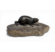 Marmotte en bronze signé REUSSNER