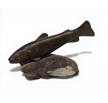 Truite en bronze signé REUSSNER