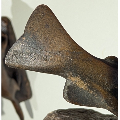 Truite en bronze signé REUSSNER
