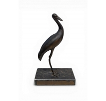 Héron en bronze signé REUSSNER