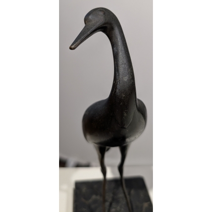 Héron en bronze signé REUSSNER