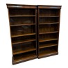 A pair of open bookcases