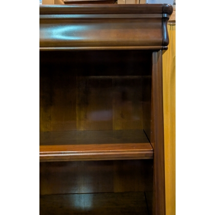 A pair of open bookcases