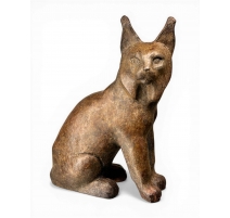 Bronze "Lynx tête tournée" signé Robert HAINARD