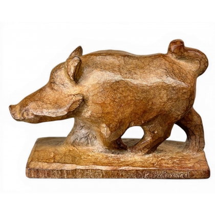 Bronze \"Ragot trottinant\" signé R. HAINARD