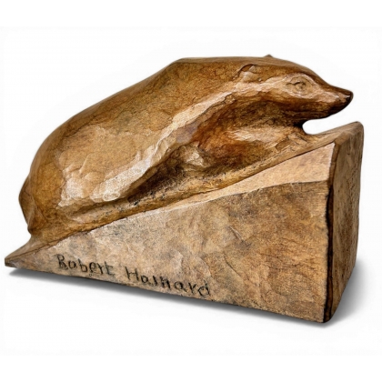 Bronze \"Blaireau dans la pente\" signé HAINARD