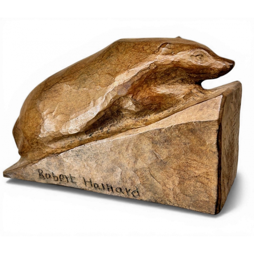 Bronze \"Blaireau dans la pente\" signé HAINARD