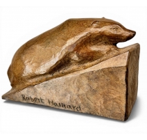 Bronze "Blaireau dans la pente" signé HAINARD