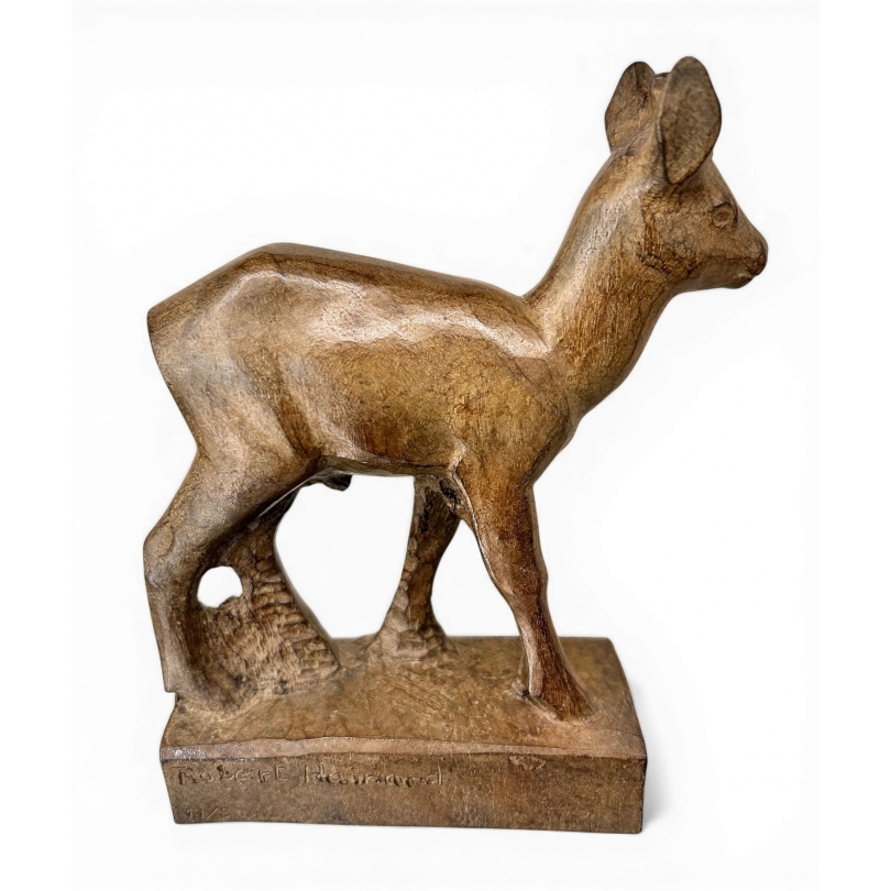 Bronze \"Jeune chevreuil\" signé HAINARD