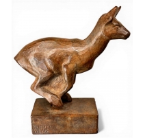 Bronze "Chevrette au galop" signé HAINARD