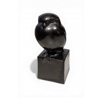 Terre cuite "Chouette attentive" signée HAINARD