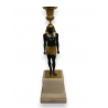 Chandelier "Egyptien" en bronze bruni et doré