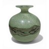 Vase boule en verre soufflé signé Mdina