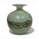 Vase boule en verre soufflé signé Mdina
