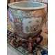 Grand cache-pot en porcelaine Famille Rose