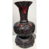 Paire de vases en laque de Cinabre