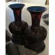 Paire de vases en laque de Cinabre