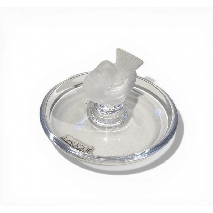 Petit baguier Pinson en verre de Lalique