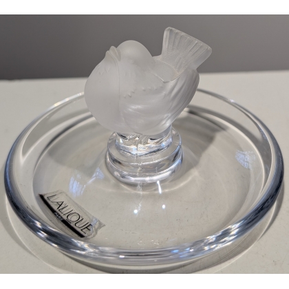 Petit baguier Pinson en verre de Lalique