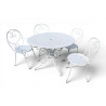 Ensemble de jardin en fer forgé blanc