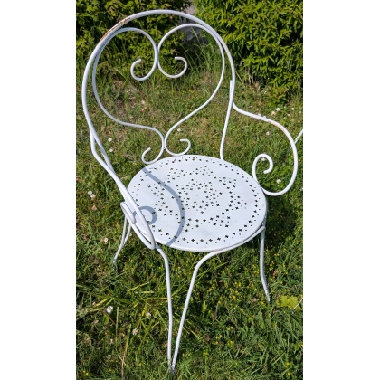 Ensemble de jardin en fer forgé blanc