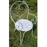 Ensemble de jardin en fer forgé blanc