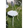 Ensemble de jardin en fer forgé blanc