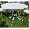 Ensemble de jardin en fer forgé blanc
