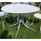 Ensemble de jardin en fer forgé blanc