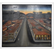 Tableau "Viene la noche" signé MARMOROS 1972