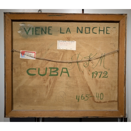 Painting entitled "Viene la noche" by MARMOROS, 1972