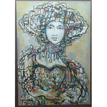 Painting: "Mujer ornamentada"
