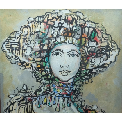 Painting: "Mujer ornamentada"