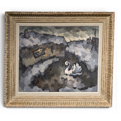 Tableau \"La baraque et le cygne\"