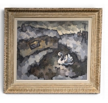 Tableau "La baraque et le cygne"