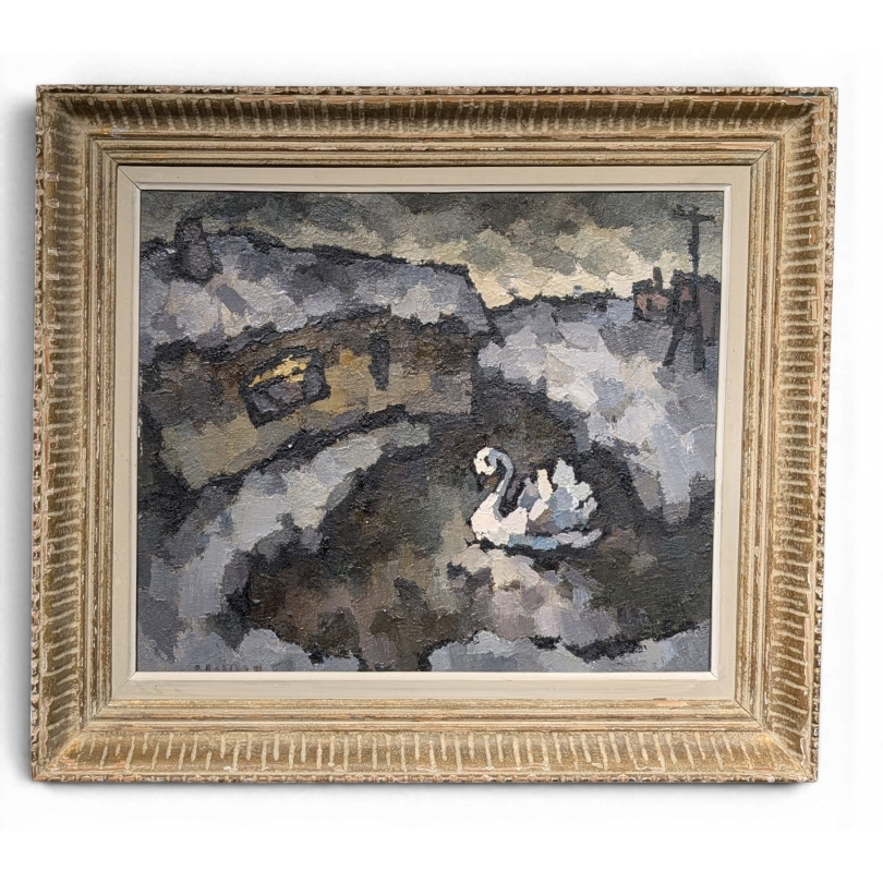 Tableau "La baraque et le cygne"