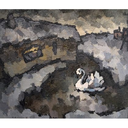 Painting: ‘The Hut and the Swan’