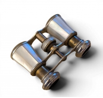 Jumelles de théatre en laiton et nacre