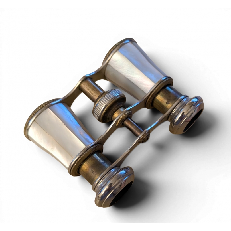 Jumelles de théatre en laiton et nacre