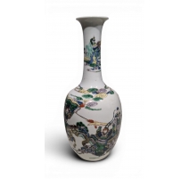 Vase en porcelaine famille verte